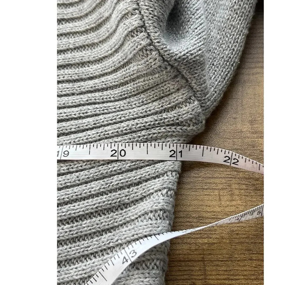 Ruby Moon Womens M Gray Knit Lace-Up Long Sleeves Sweater New - Picture 5 of 13